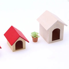 Dollhouse Miniature Pet Dog Mini Animal Wooden House Model Simulation Furniture Fairy Garden Living Scene Accessories kids Gift