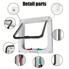 Pet Cat Door Hole Dog Door Hole Can Control Free Entry And Exit Pet Home Practical Two-way Door Safety Flap Door Pet Supplies