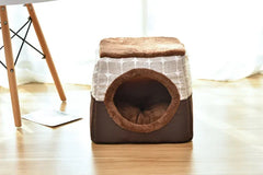 Closed Pet Sleeping House Small Dogs Cat Bed All Season Puppy Nest Winter Warm Cat Litter Pet Villa Closed Kennel Pet Supplies