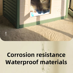 HOOPET Cat Litter Cat House Cottage Summer Outdoor Rainproof Dog Kennel Cat House Stray Cat Outdoor Nests