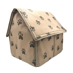 Detachable Folding Small Footprints Pet House Pet Dog Mat Portable Dog Footprint House  Warm And Comfortable