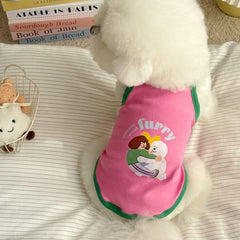 Pet Dresses Thin Strap Dogs Vest Comfortable Fabric Printed Design Puppy Camisole Breathable Soft Small Dog Cat Dress Puppy