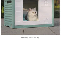 HOOPET Cat Litter Cat House Cottage Summer Outdoor Rainproof Dog Kennel Cat House Stray Cat Outdoor Nests