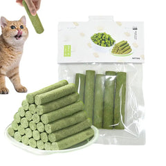 5Pcs Cat Grass Sticks Pet Edible Snacks Teeth Grinding Stick Cat Mild Cleaning Teething Sticks Hairball Removal Teeth Cleaning