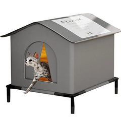 Stray Cat Houses with Mat Waterproof Winter Warm Foldable Washable Pet Cave Sleeping Beds for Outdoor Cats Small Dogs Puppies
