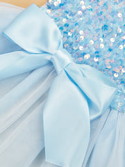 Pet Dress Dog Princess Cloth Sequin Bowknot Puppy Dresses with Tulle Doggie Kitten Costume