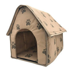 Detachable Folding Small Footprints Pet House Pet Dog Mat Portable Dog Footprint House  Warm And Comfortable