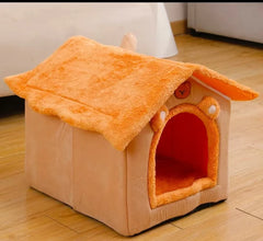 Foldable Pet House Removable Washable Cat House Puppy Cave Sofa Pet Supplies Suitable for Small and Medium Cats and Dogs