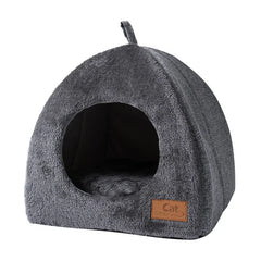 Cat Bed Pet Kennel Kitten House Semi-enclosed Sleeping Cats Cave Bed Plush Foldable Small Dogs Tent Stuff