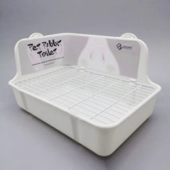 Rabbit Litter Box Toilet for Small Animal Corner Litter Pan Bunny Potty Trainer