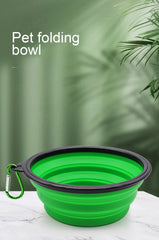 Outdoor Portable Pet Folding Bowl Silicone Dog Feeders with Hanging Hook Cat Dog Bowl Pet Items Dog Food Bowl Mascotas