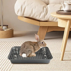 Bunny Litter Box Removable Litter Box Reusable Training Pan Cage Stainless Steel Potty Trainer for Small and Medium Animals