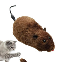 1pcs Fun Mouses Toy and Interactive Plush Wind-Up for Cats Dogs and Kids Mechanical Moving Animal Toy for Playtime and Pranks