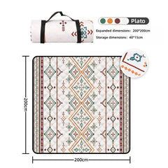 Outdoor picnic mat is a hand-held luggage protection and moisture-proof camping blanket, suitable for travel, beach and trips.