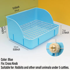 Rabbit Litter Box Corner Toilet Box Durable Animal Potty Trainer for Ferret Hamster Guinea Pig Small Animals Pet Supplies