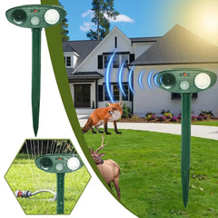Outdoors Ultrasonic Pet Dog Cat Garden Deterants Upgrade Solar Power Repellers Rechargeable For Animal Dog Raccoon Squirrel Deer