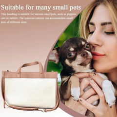 Dog Carry Bag PU Leather Dog Carriers Multifunctional Outdoor Cat Bags Puppy Breathable Carrying Pouch For Bunny