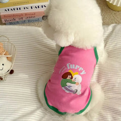 Pet Dresses Thin Strap Dogs Vest Comfortable Fabric Printed Design Puppy Camisole Breathable Soft Small Dog Cat Dress Puppy