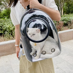 Pet Cat Carrying Bag Pet Backpacks Breathable Portable Transparent Backpack Puppy Dog cat Transport Carrier Space Capsule Bags