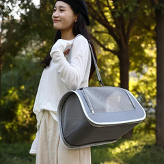 Pet Outing Portable Cat Dogs Handbag Summer Breathable Carrier Travel Puppy Kitten Single Shoulder Bag Pet Carrying Bag Supplie