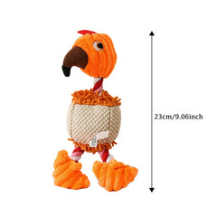 Plush Dog Toys for Small Large Pets Funny Bird Shaped Dogs Squeak Chew Ropes Toy Pets Interactive Supplies