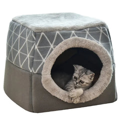Closed Pet Sleeping House Small Dogs Cat Bed All Season Puppy Nest Winter Warm Cat Litter Pet Villa Closed Kennel Pet Supplies