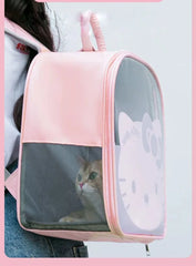 Pet Carrier Backpack with Window Transport Carrying Breathable Travel Bag Dog Space Capsule Cat Carrier