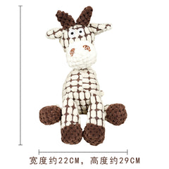 Pet Toys  Animals Shape Bite Resistant Squeaky Toys Teeth Grinding Plush Dog Toy for Small Large Puppy Pets Training Accessories