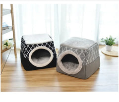 Closed Pet Sleeping House Small Dogs Cat Bed All Season Puppy Nest Winter Warm Cat Litter Pet Villa Closed Kennel Pet Supplies