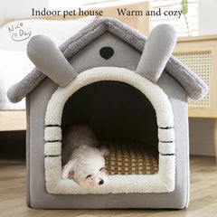 Pet Folding House Winter Kennel for Small Medium Dogs And Cats