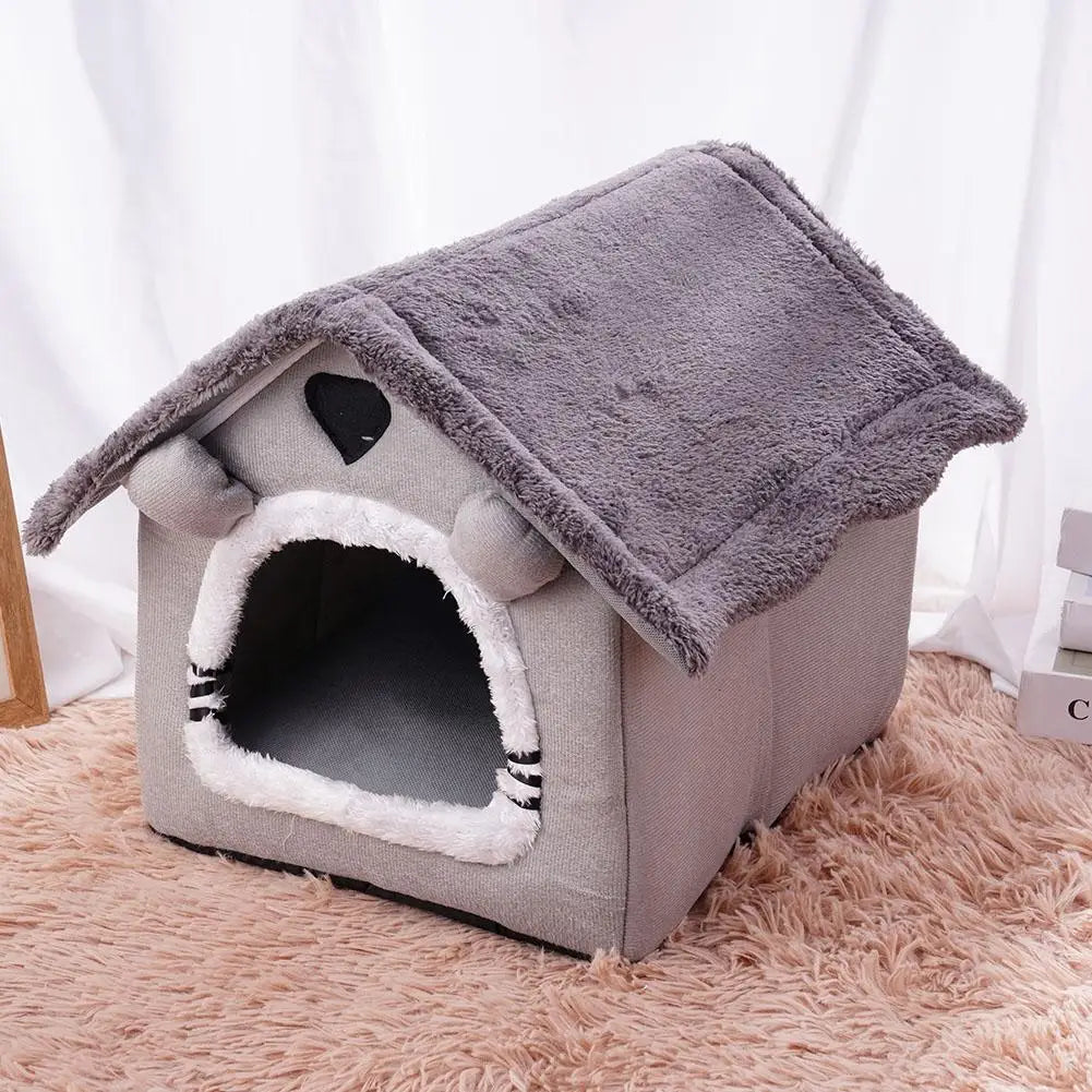 Pet Supplies Bed House Foldable Pet House Removable Washable Cat House Puppy Cave Sofa for Small Dogs and Small and Medium Cats