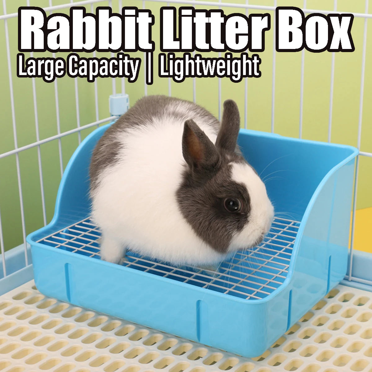 Rabbit Litter Box Corner Toilet Box Durable Animal Potty Trainer for Ferret Hamster Guinea Pig Small Animals Pet Supplies