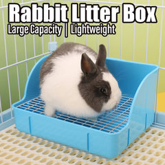 Rabbit Litter Box Corner Toilet Box Durable Animal Potty Trainer for Ferret Hamster Guinea Pig Small Animals Pet Supplies