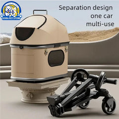 New pet stroller for outdoor use, lightweight and foldable, suitable for medium-sized and small dog and cat households. Outdoor