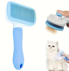 Pet Grooming Brush Gentle Deshedding Massage Comb with One-Click Hair Removal Dog Grooming for Dogs & Cats Easy-Clean