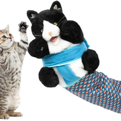 Cat Puppet Wrestler Wrestling Glove With Sturdy Padding Soft Plush Cat Wrestle Toy Animal Hand Glove Interactive Play Cat Toys