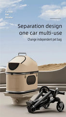 New pet stroller for outdoor use, lightweight and foldable, suitable for medium-sized and small dog and cat households. Outdoor