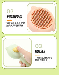 Pet Grooming Brush for Cats & Dogs,Tangle - Free Detangling & Loose Hair Removal, Perfect for Petting & Grooming