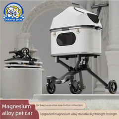 New pet stroller for outdoor use, lightweight and foldable, suitable for medium-sized and small dog and cat households. Outdoor