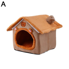 Pet Supplies Bed House Foldable Pet House Removable Washable Cat House Puppy Cave Sofa for Small Dogs and Small and Medium Cats