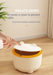 Cat Excrement Trash Can Fully Enclosed Cat Litter Basin Cat Toilet Cat Litter Special Garbage Can Excrement Supplies