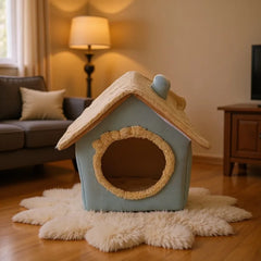 Foldable Pet House Removable Washable Cat House Puppy Cave Sofa Pet Supplies Suitable for Small and Medium Cats and Dogs
