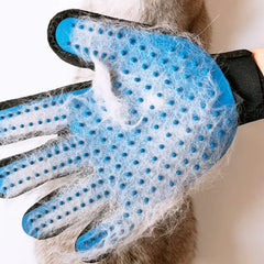 Pet Grooming Kit for Dog Cat Rabbit Fur 2 Sided Grooming Brush Bath Cleaning Glove De-Shedding De-Matting Pet Hair