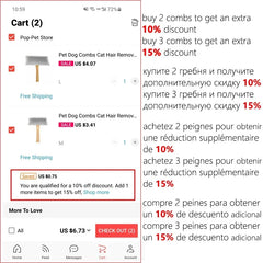 Pet Cat and Dog Grooming Supplies: Hair Remover Brush, Wood Combs, Flea Comb for Shedding