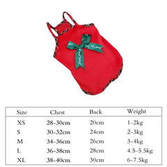 Pet Cat Dress Clothes Christmas Dog Dress Dog Slip Dress ，Coat Dress Red Skirt Costume Pet Cat Warm Dress Bow Skirt Pet Costume