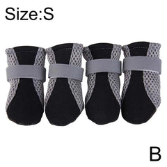 Breathable Pet Dog Shoes Outdoor Walking Net Shoes Soft Summer Pet Shoes Night Safe Non-slip Reusable Boots For Small Mediu F3D2