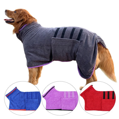 Dog Bathrobe Towel Microfiber Absorbent Beach Towel For Small Medium Dogs Cats Fast Dry Coat Absorbent Pet Nightwear Soft Towel