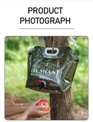 Outdoor 7.5L Portable Water Bag with Faucet PET Material Collapsible Water Container Bag Suitable for Camping Hiking Backpacks