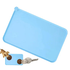 Pet Supplies Silicone Dog Bowl Mat with High Lips Non-Stick Waterproof Food Feeding Pad Puppy Feeder Tray Water Cushion Placemat
