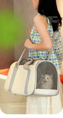 Pet Outing Portable Cat Dogs Handbag Summer Breathable Carrier Travel Puppy Kitten Single Shoulder Bag Pet Carrying Bag Supplie